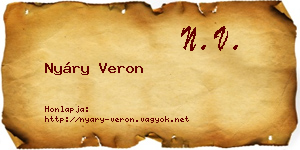 Nyáry Veron névjegykártya